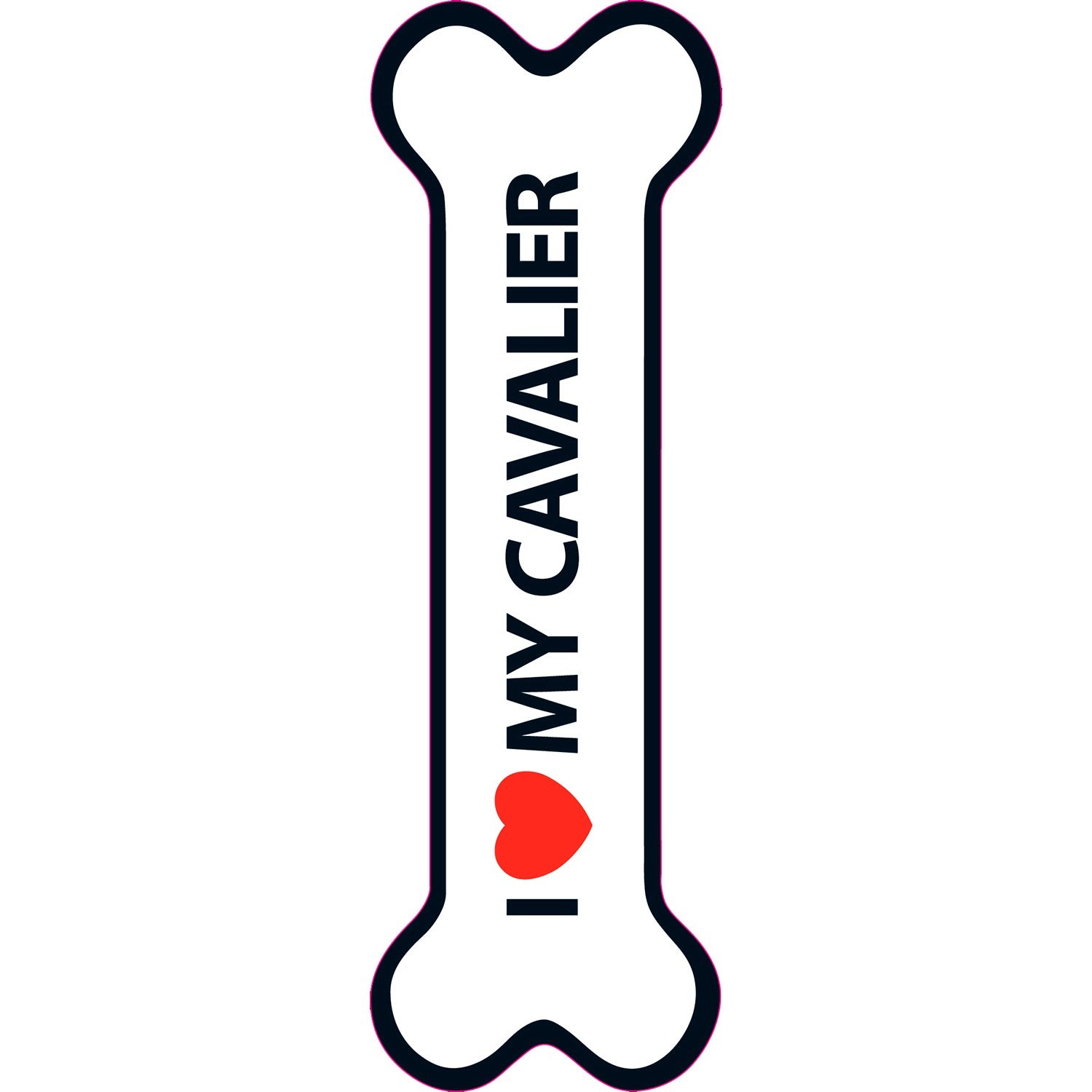 Señal-Hueso Magnético 'I Love my Cavalier'