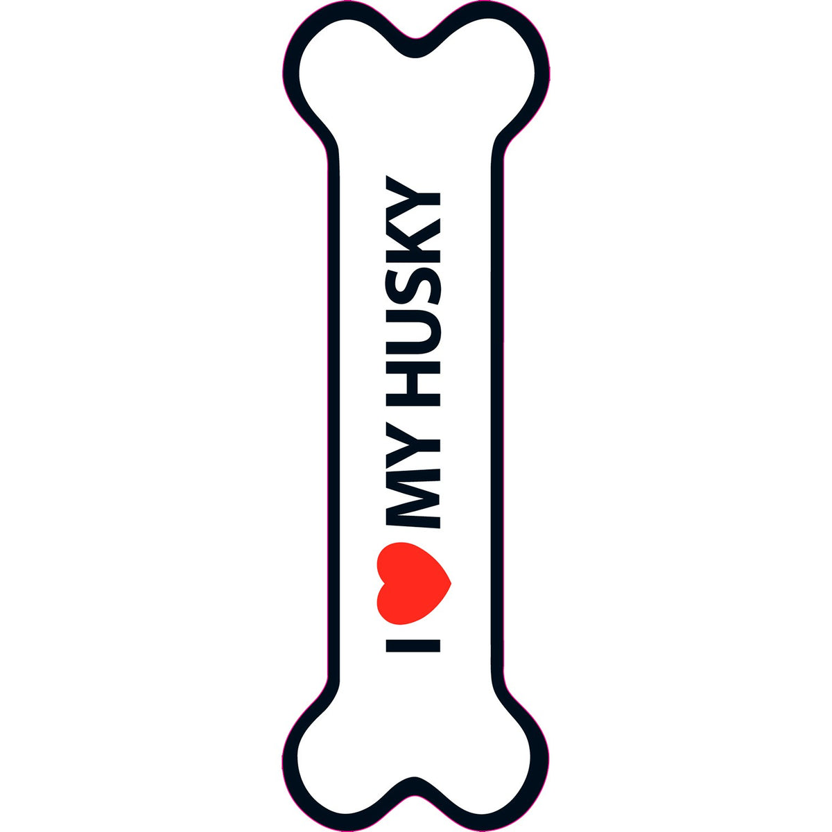 Señal-Hueso Magnético 'I Love my Husky'