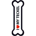 Señal-Hueso Magnético 'I Love my Teckel'