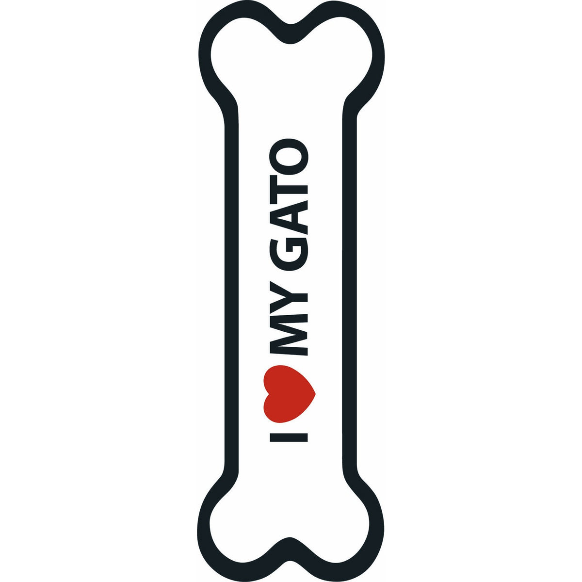 Señal-Hueso Magnético 'I Love my Gato'