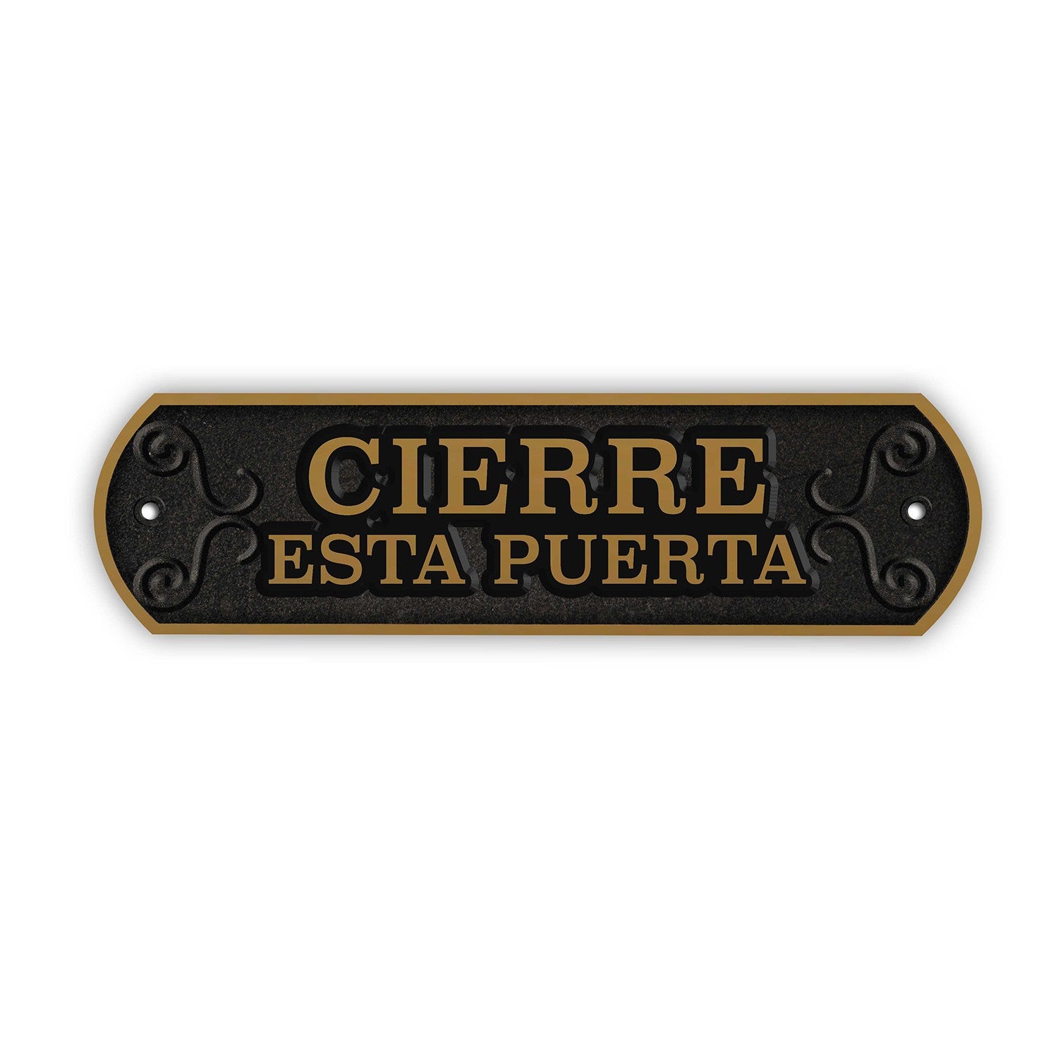 Señal Horizontal Hierro 'Cierre esta puerta'
