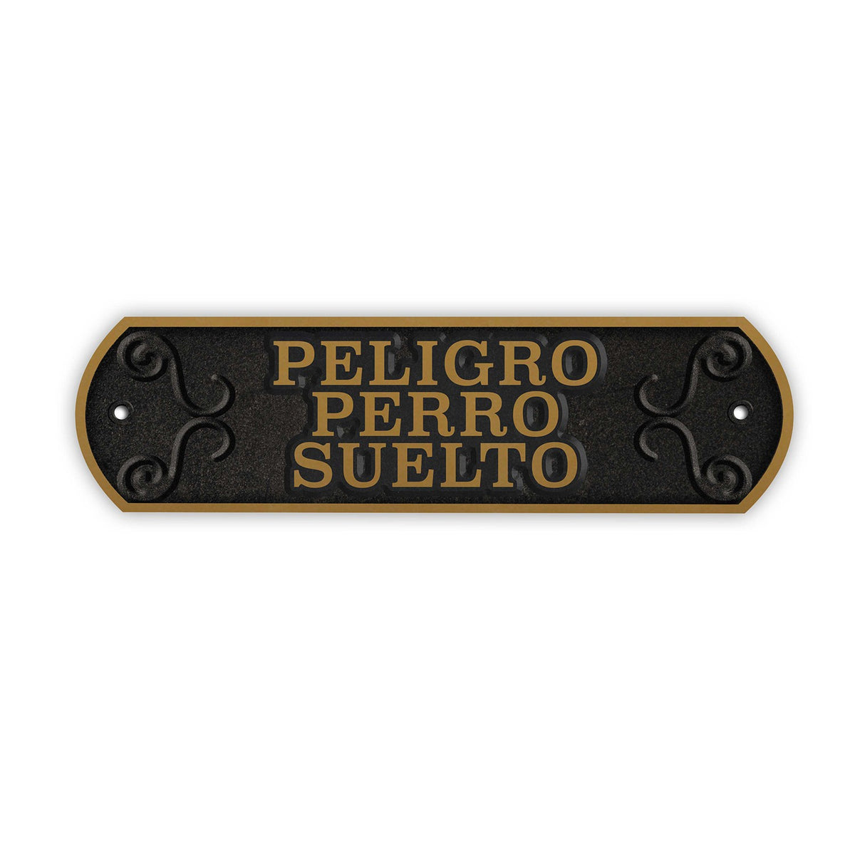 Señal Horizontal Hierro 'Peligro perro Suelto'