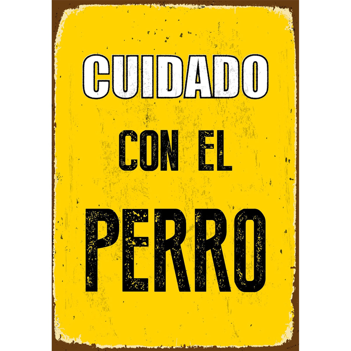 Señal A5 Metálica 'Cuidado con el Perro'