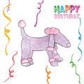 Tarjeta Dibujo Caniche
