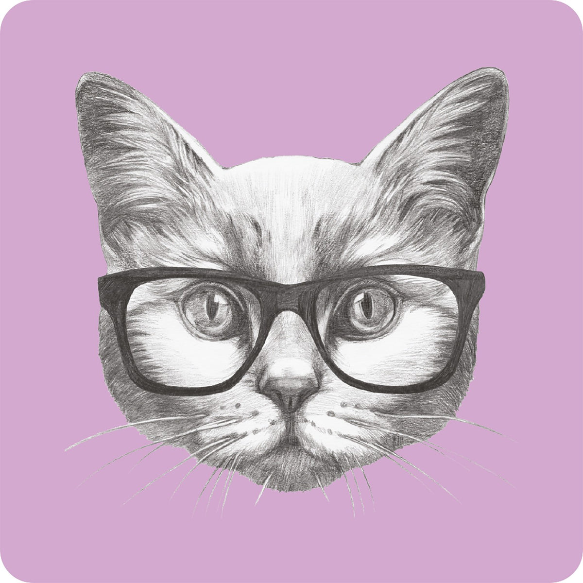 Posavasos Gato con Gafas de Sol