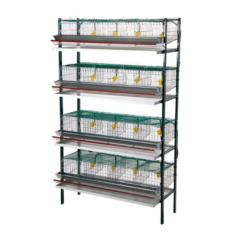 Batería para codornices de 4 pisos