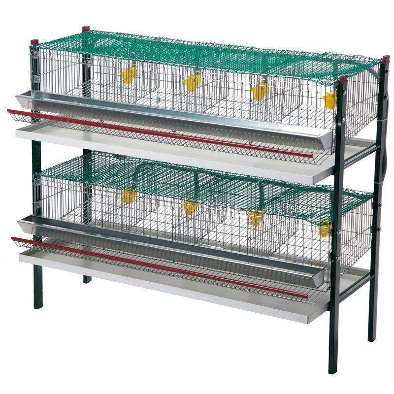 Batería para codornices de 2 pisos