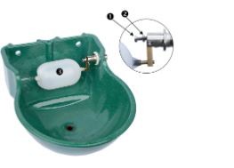 Bebedero automático para caballos pintado verde Copele
