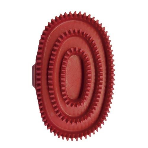Cepillo de goma oval rojo