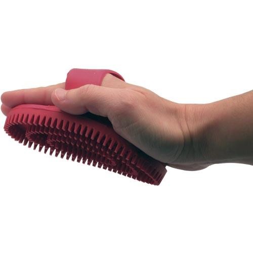 Cepillo de goma oval rojo