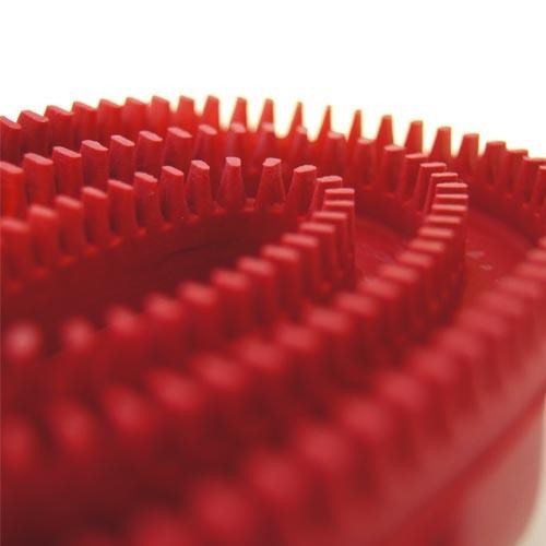 Cepillo de goma oval rojo