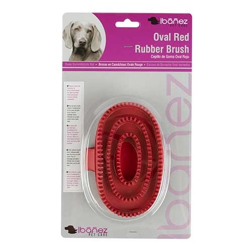 Cepillo de goma oval rojo