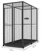 Voladero para loros IMOR 2 x 1 m con ruedas – vista 4