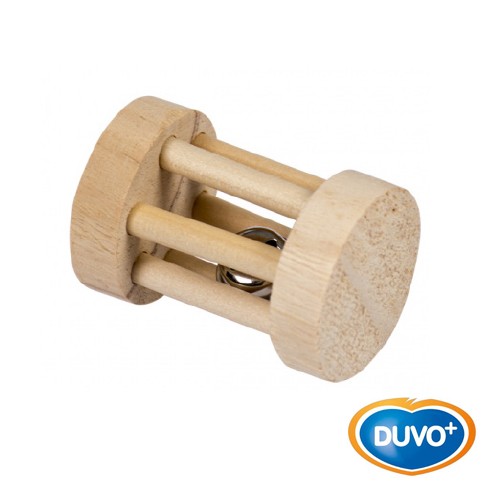 DUVO JUGUETE ROEDORES MADERA RUEDA CASCABEL 3.5 x 5 CM