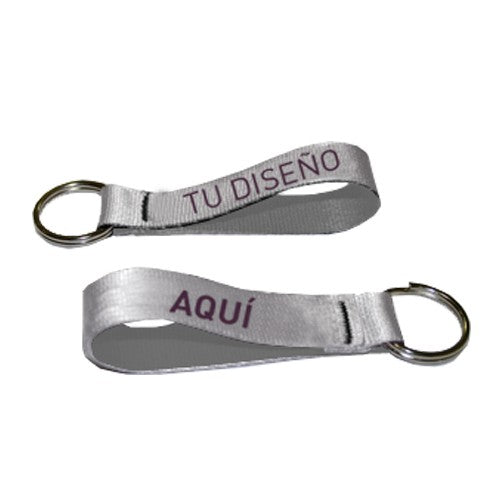 LLAVERO PERSONALIZADO NYLON CINTA FINA