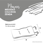 Yagu Colchón Zenda Vichy Negro T-U 109 x 66 x 6 cm