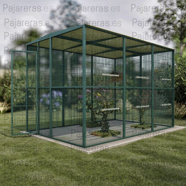 Voladero Sevilla de 3x2 metros para pájaros, modular y ampliable