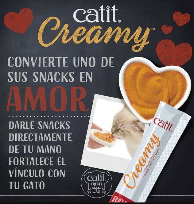 Catit Creamy Salmón y Gambas, 50x10g