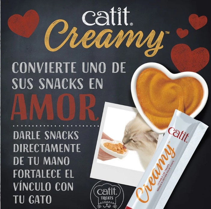 Catit Creamy Pollo, 15x10g - Pack de 8 unidades