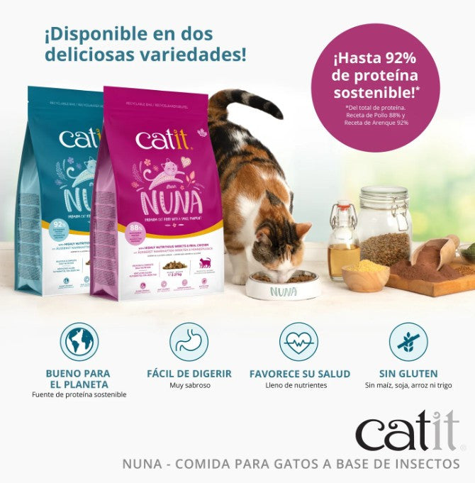 Pienso Catit Nuna Gatos Proteína Insectos y Arenque 2,27kg