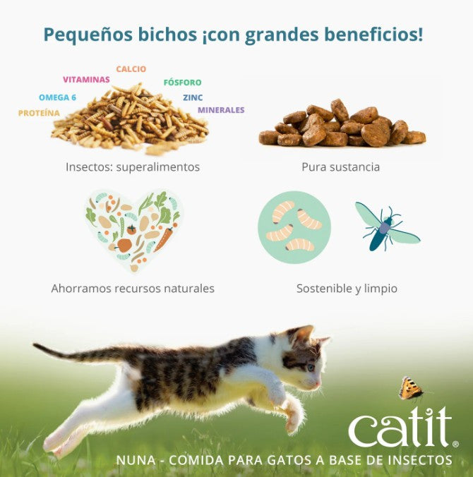 Pienso Catit Nuna Gatos Proteína Insectos y Arenque 2,27kg