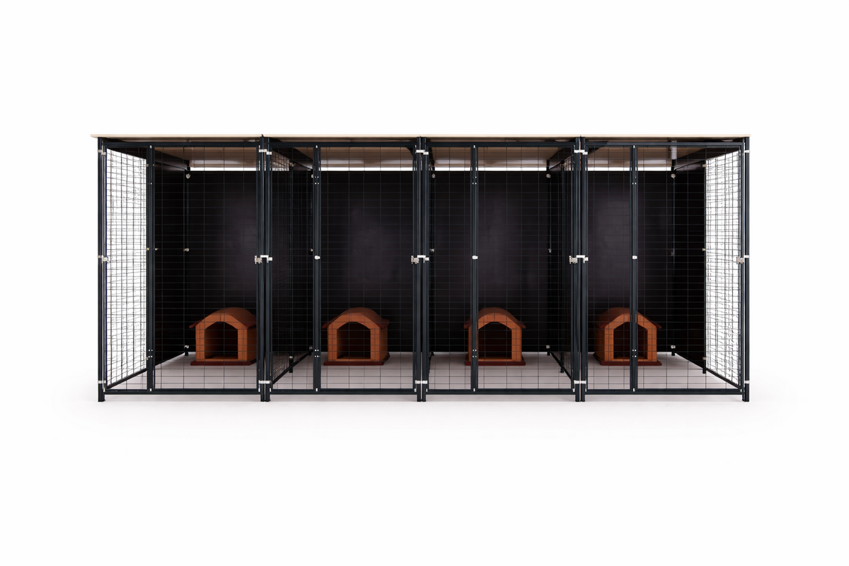 Perrera 4x2 metros con (4 boxes 2x1m)
