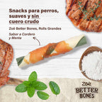 Rolls grandes envueltos en pollo para perros Zoë Better Bones Pack de 10 12