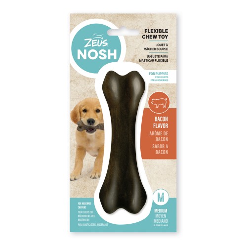 Hueso mordedor con aroma para cachorro Zeus Nosh Flexible 11cm