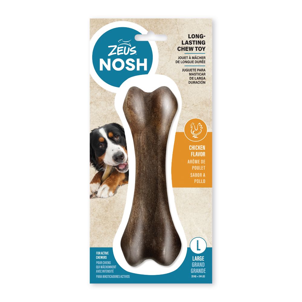 Hueso mordedor con aroma para perro Zeus Nosh Strong 15cm