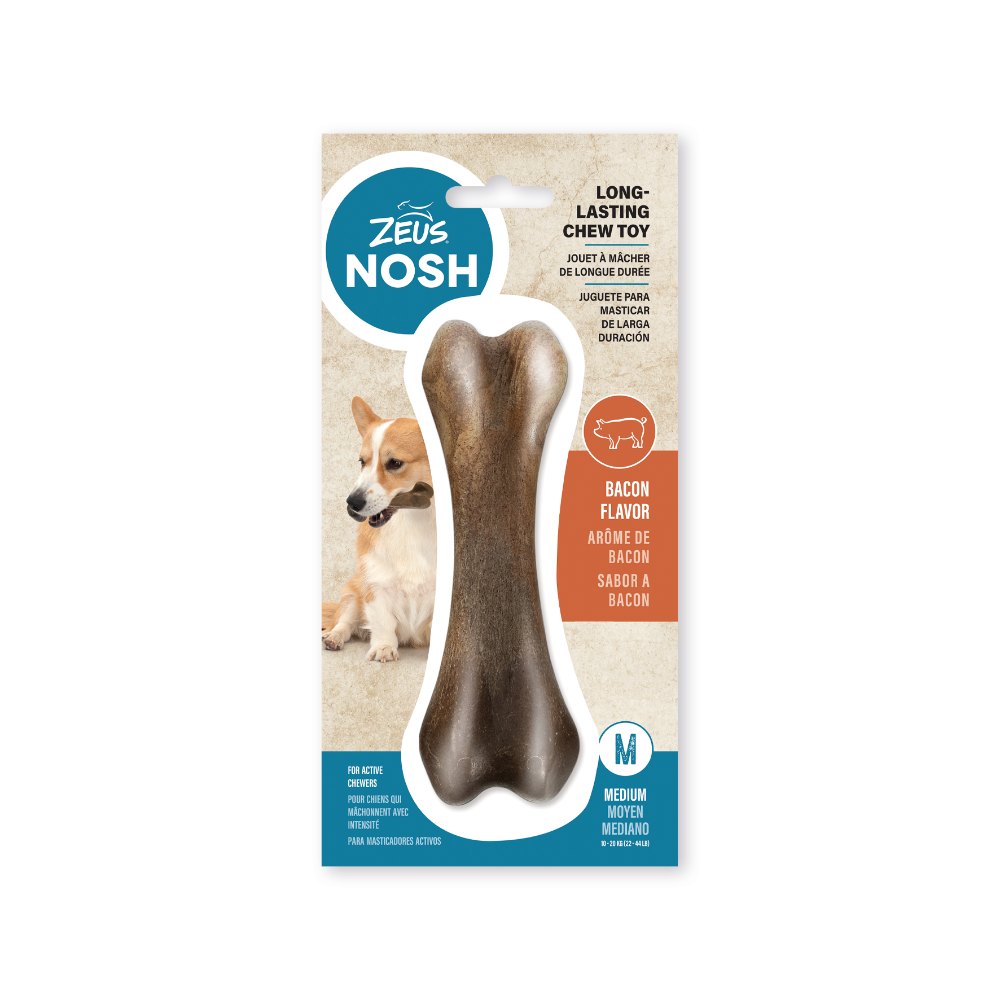 Hueso mordedor con aroma para perro Zeus Nosh Strong 15cm