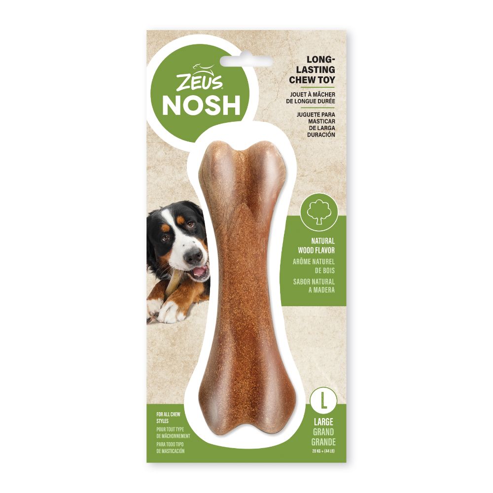 Hueso mordedor de madera y nylon Zeus Nosh 15cm