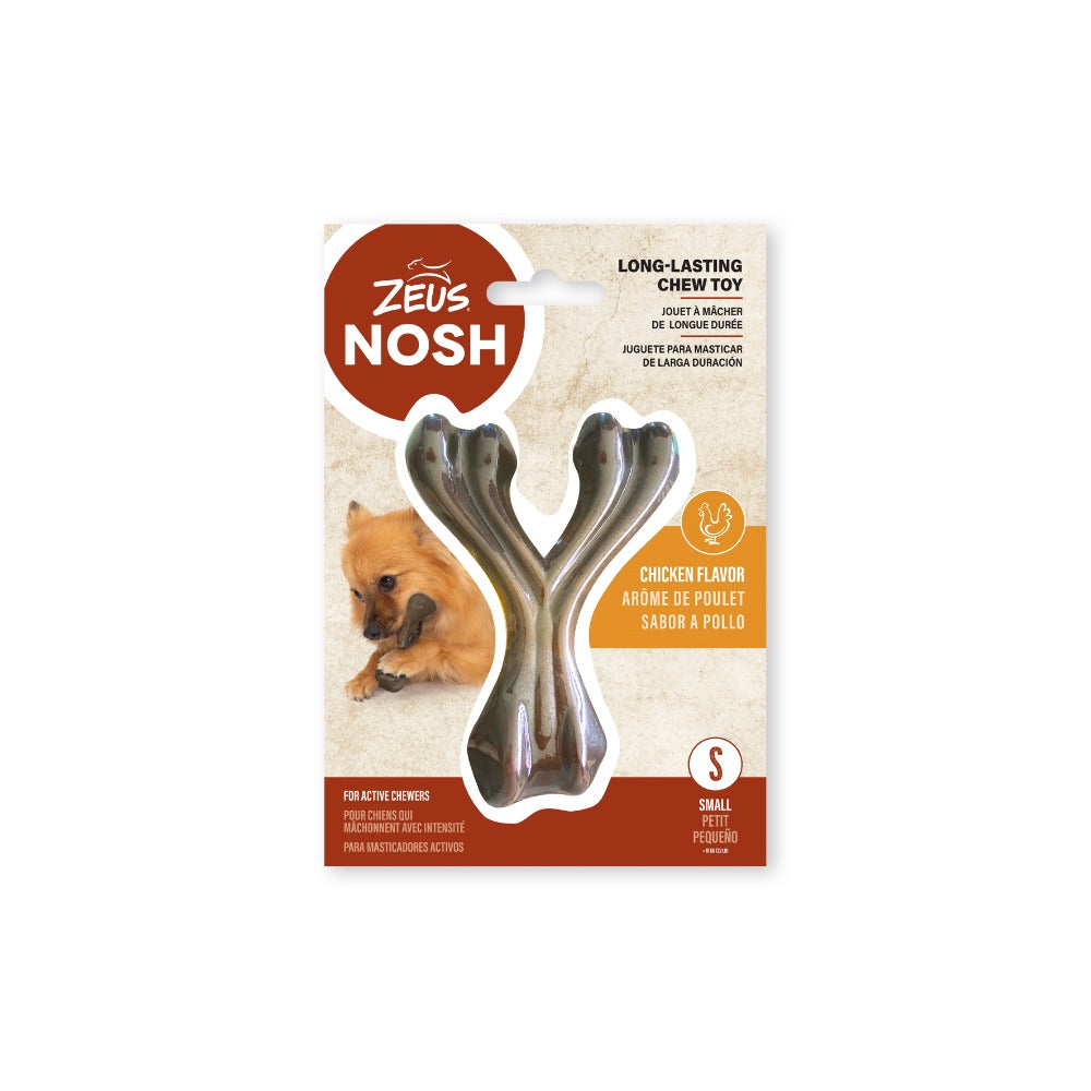 Hueso en forma de Y mordedor con aroma Zeus Nosh Strong 18cm