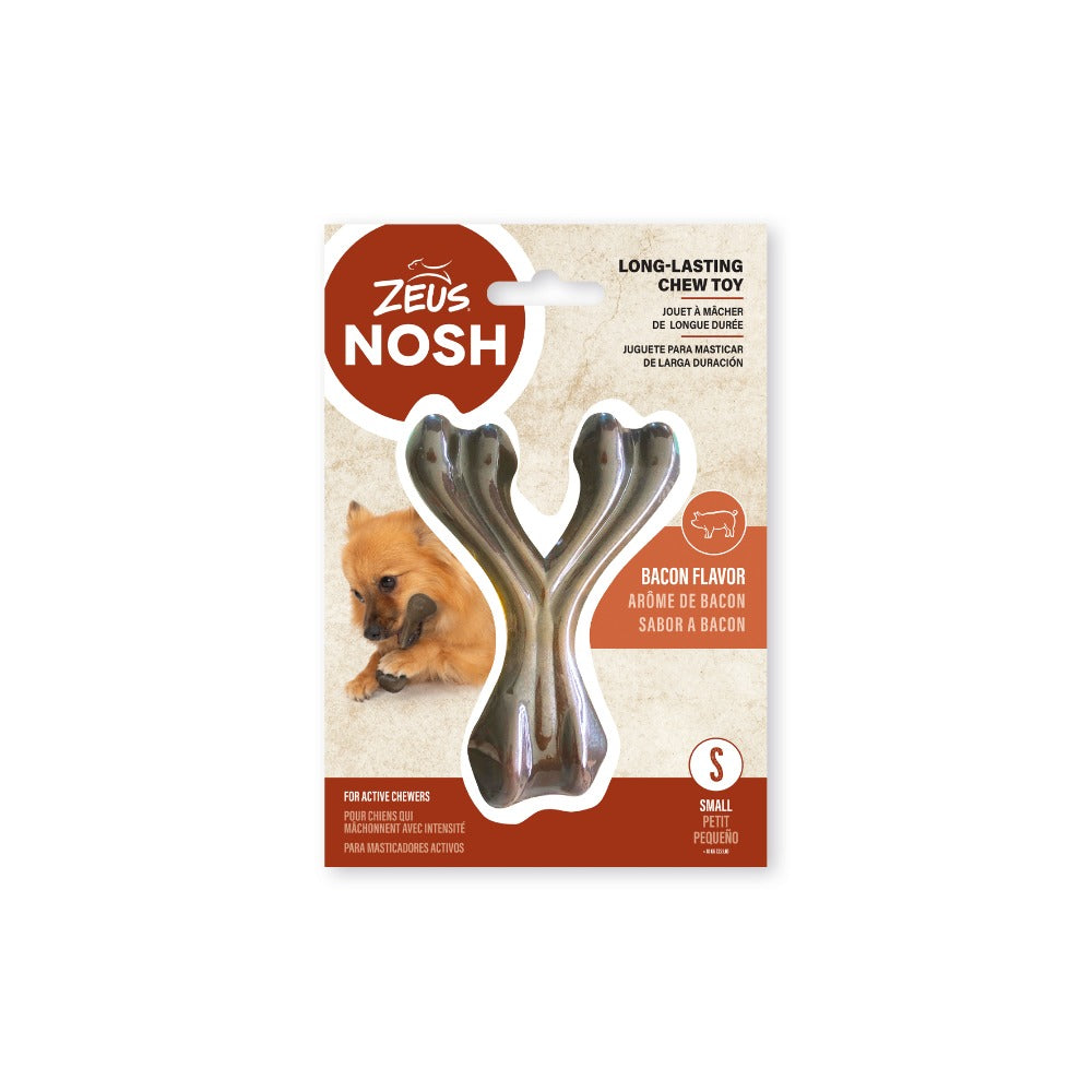 Hueso en forma de Y mordedor con aroma Zeus Nosh Strong 18cm