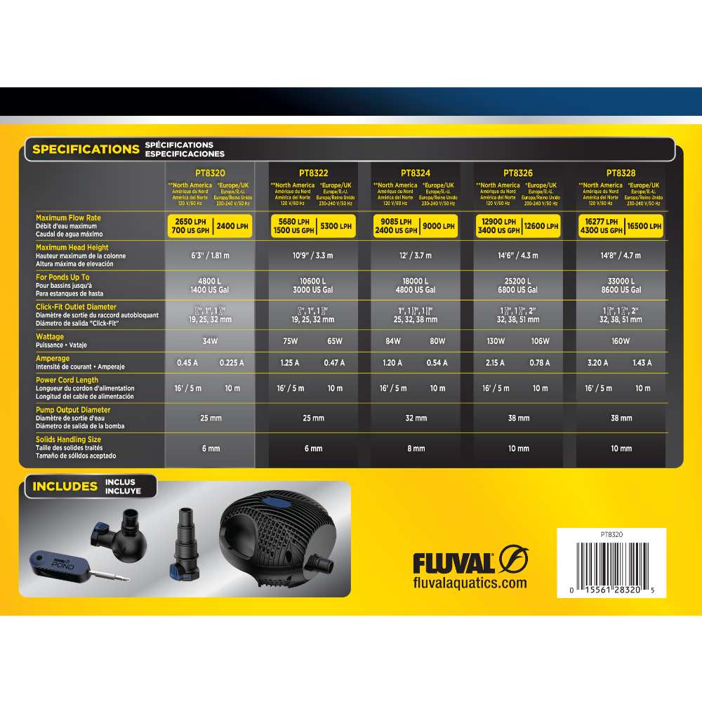 Bombas Max-Flo Fluval Pond 12600