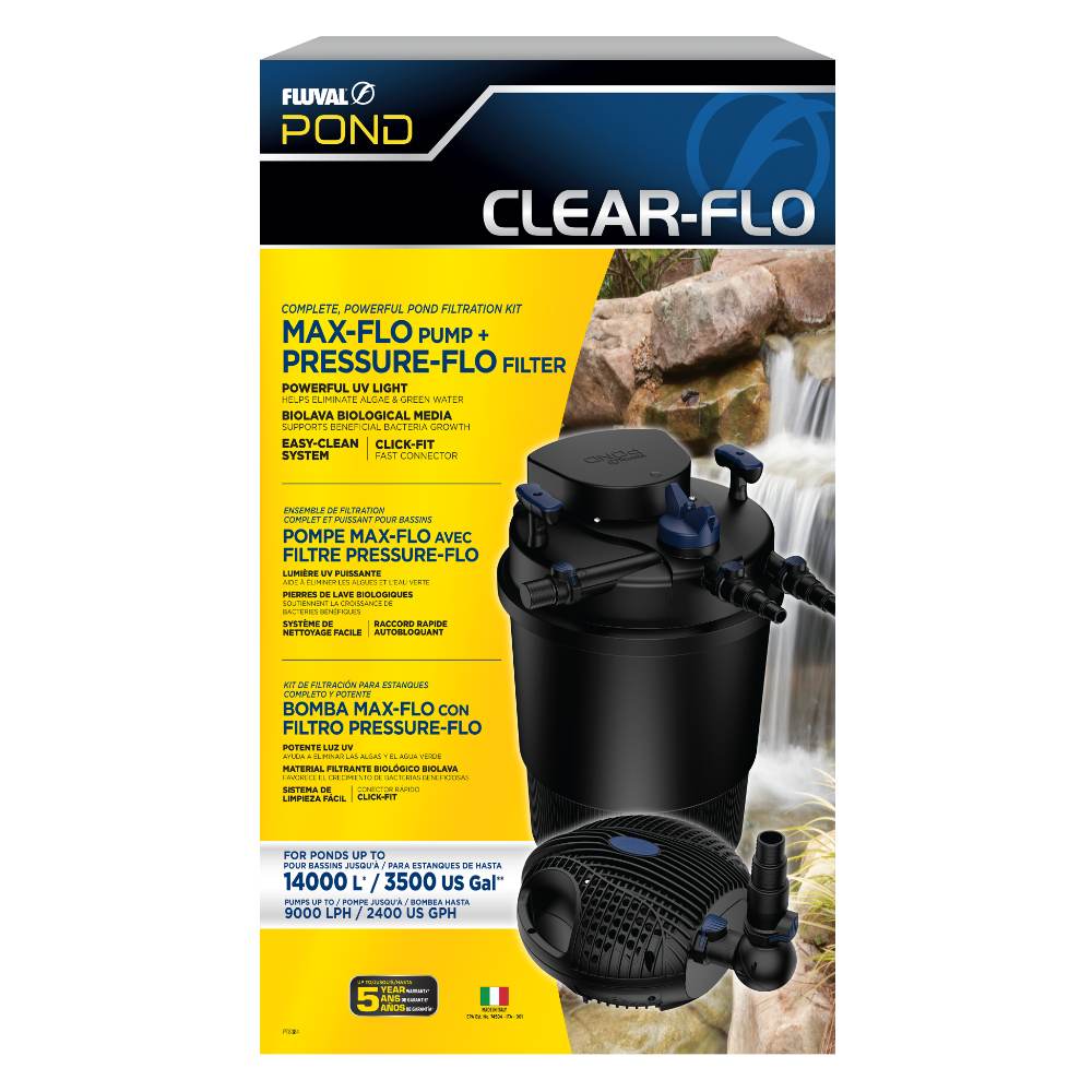 Kit Filtro y Bomba Clear-Flo UV Fluval Pond 21000