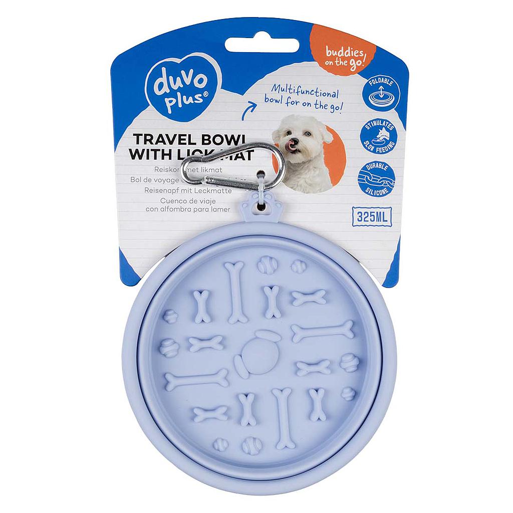 DUVO COMEDERO VIAJE LAMER LILA 475 ML 14 x 14 x 4,5 CM