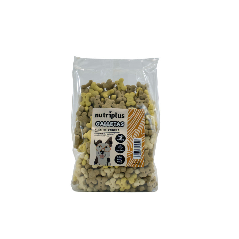 NUTRIPLUS GALLETA HUESITOS VAINILLA CACHORRO