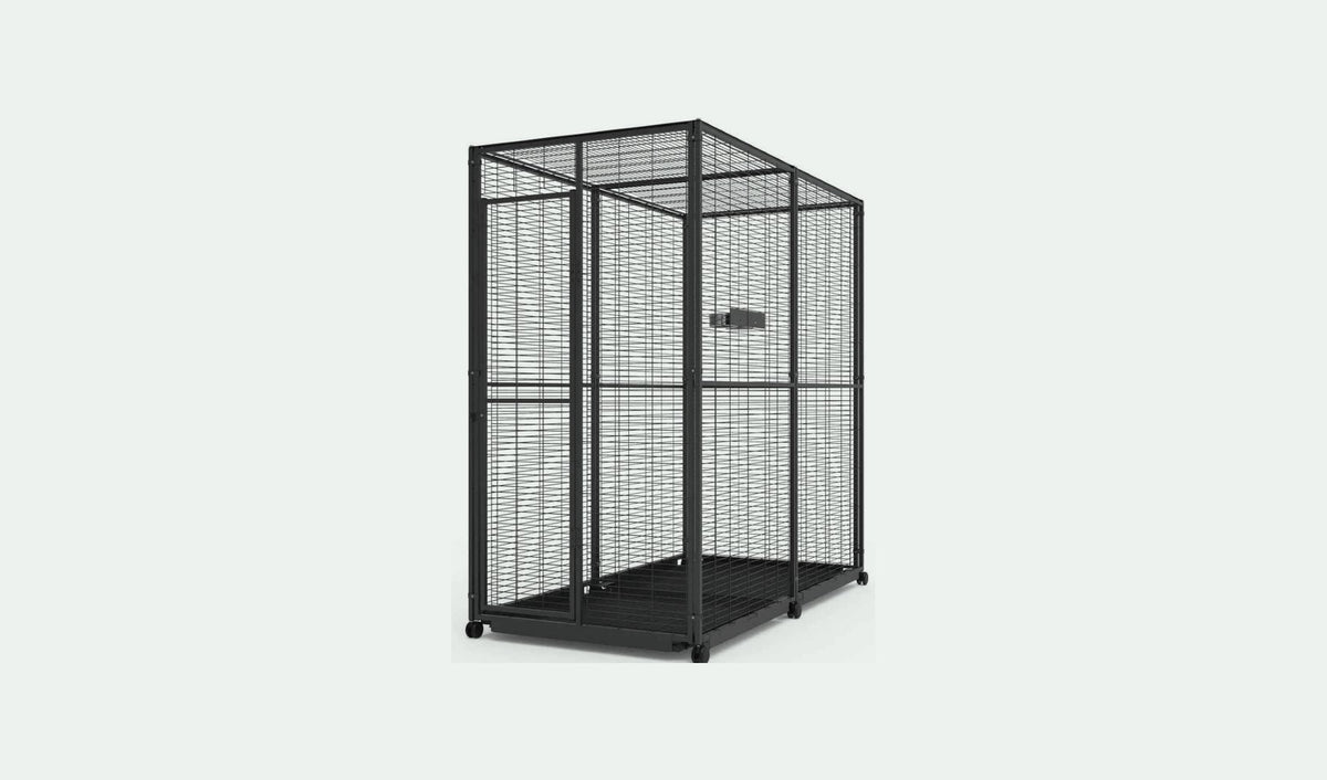 Voladero para loros de 2x1 metros con ruedas