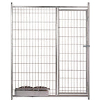 Frente de Boxes para Perros Malla 5 x 10 cm con Comederos
