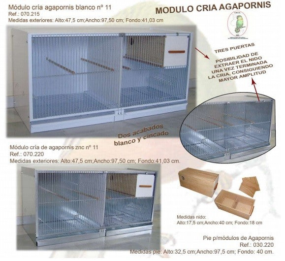 Jaula Cria Agapornis Mod11