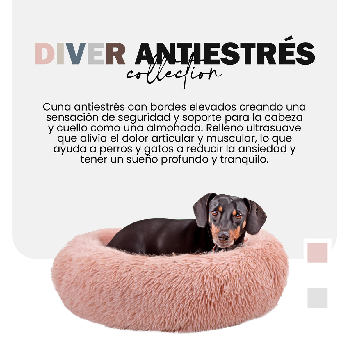 YAGU DESCANSO CUNA DONUT ANTIESTRES ROSA