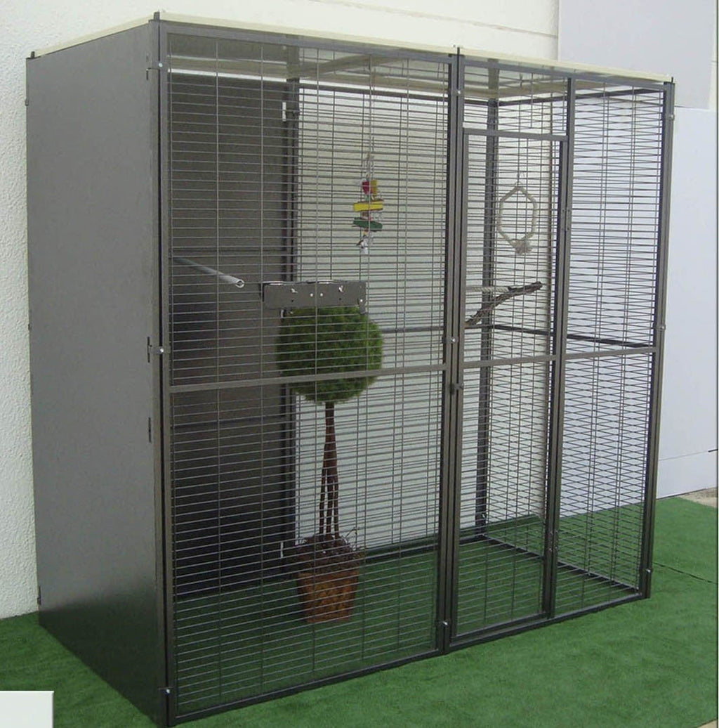 Voladero para loros 2x1 m techo plano IMOR