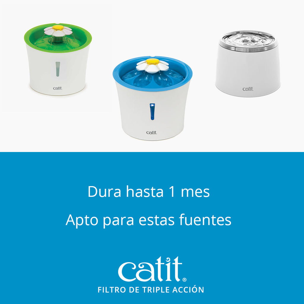 Catit Filtro de Triple Acción para Fuentes, 12 uds