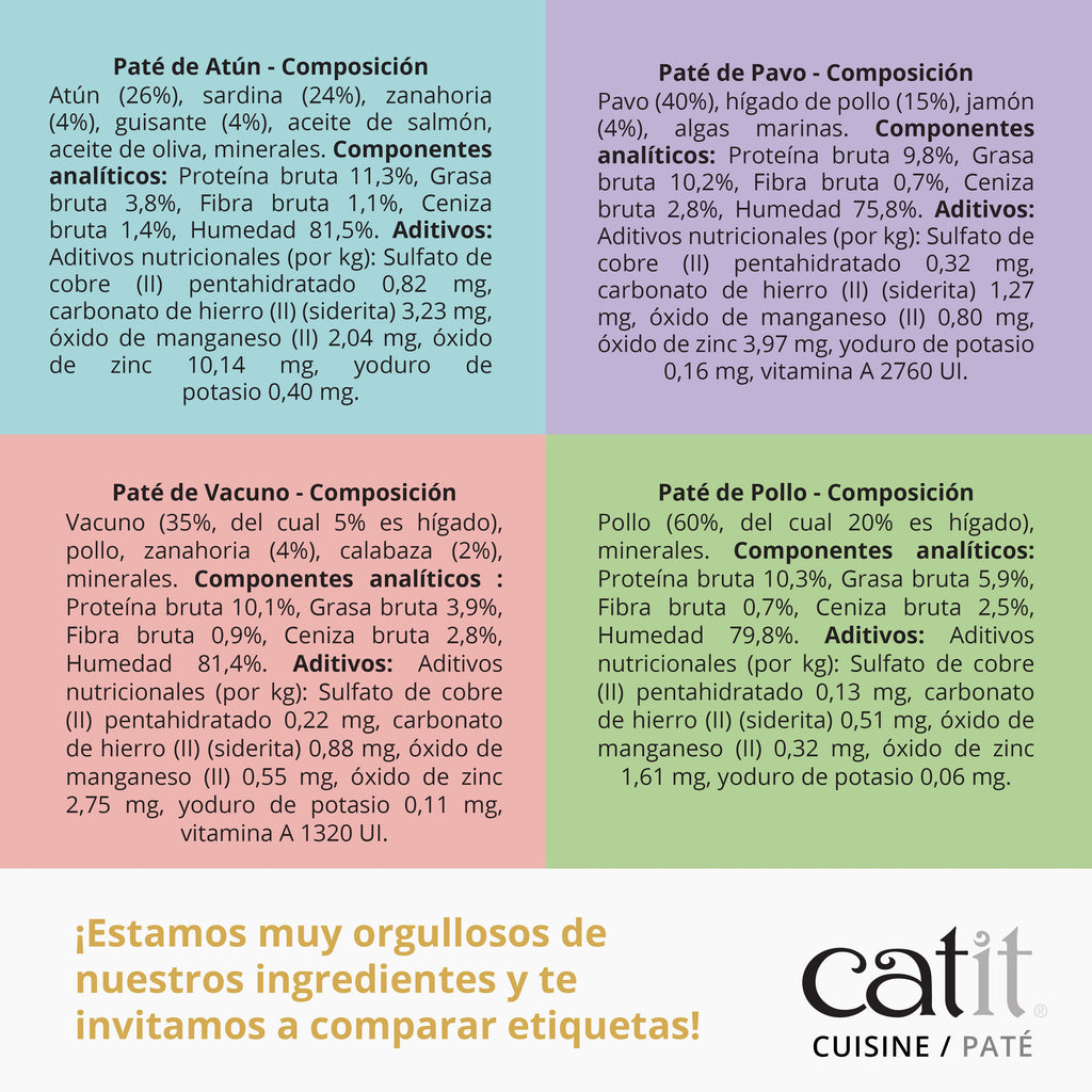 Catit Cuisine Paté de Pollo con Hígado, 95g - Pack de 12 unidades