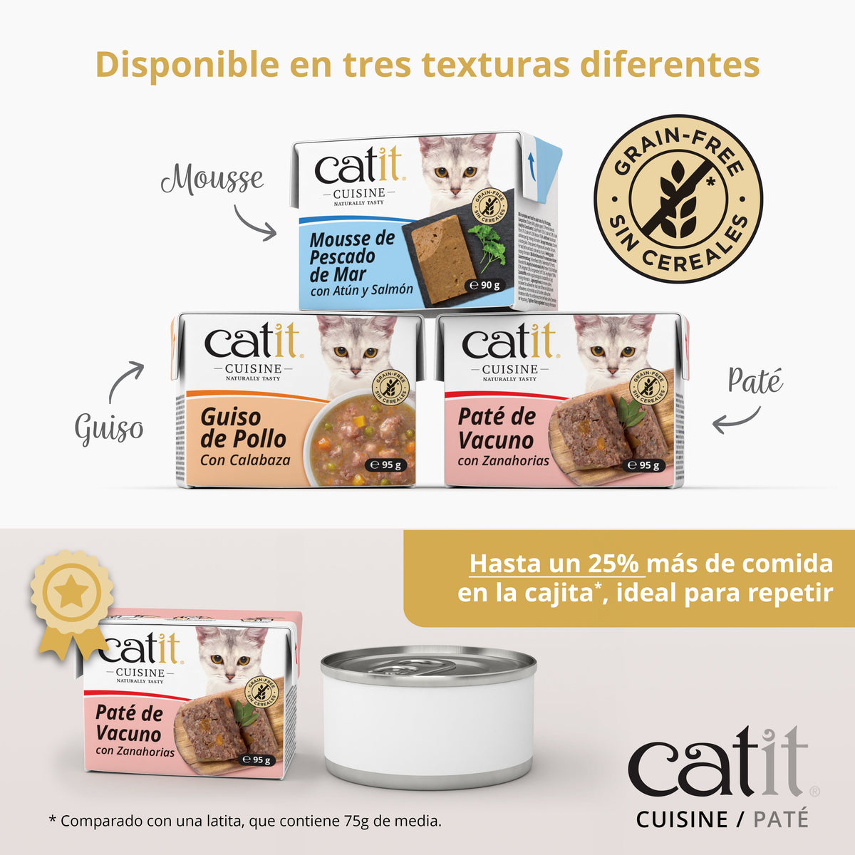 Catit Cuisine Paté de Pollo con Hígado, 95g - Pack de 12 unidades